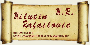 Milutin Rafailović vizit kartica